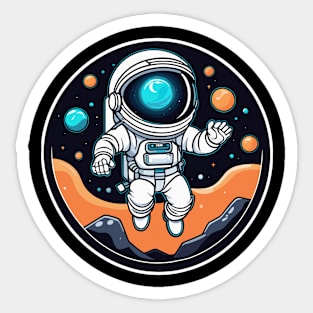 Zero-G Juggling - Astronaut Space Adventure Sticker